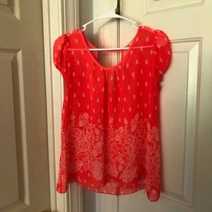 Beautiful orange light weight top